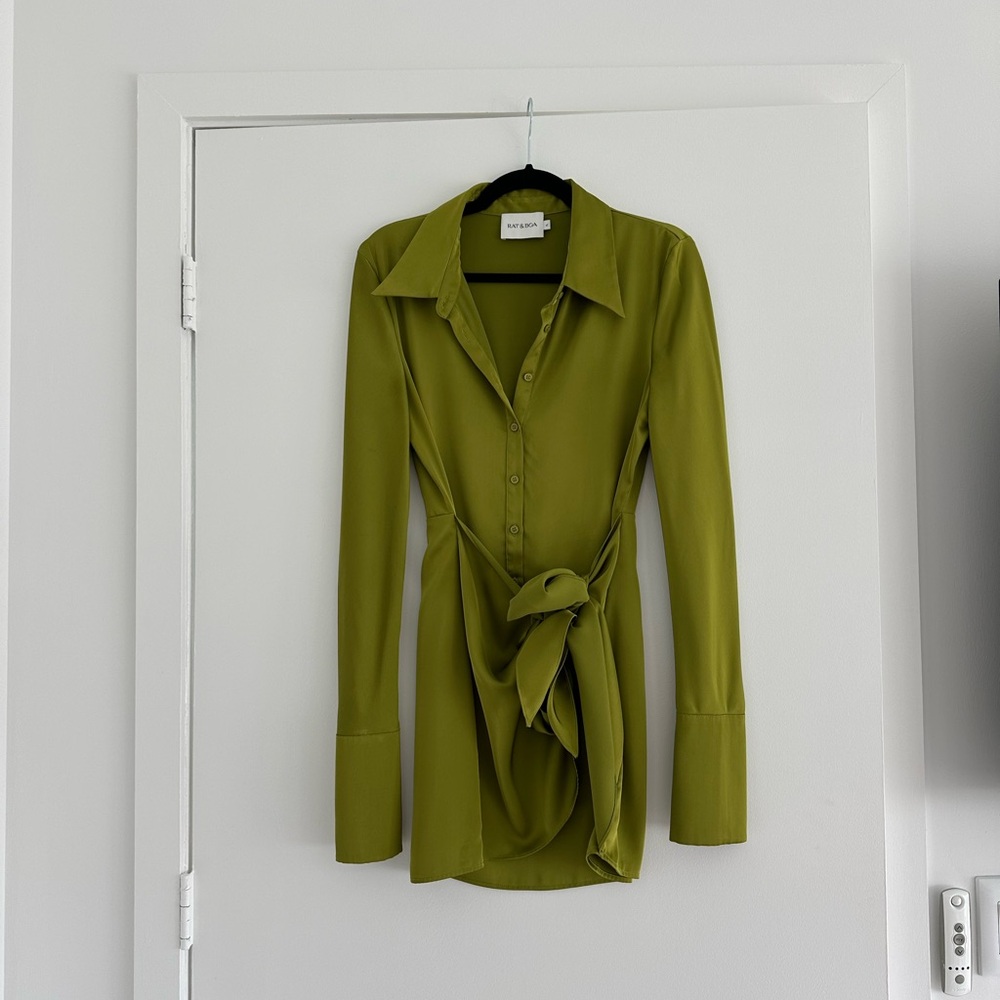 Rat & Boa Olive Green Mini Dress